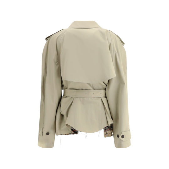 Balenciaga Raw-cut short Trench Coat