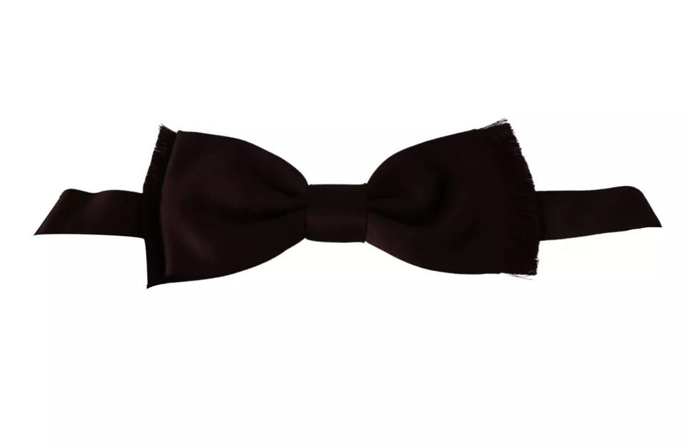 Dolce & Gabbana Bordeaux Red Silk Solid Classic Bowtie - ACCEXO