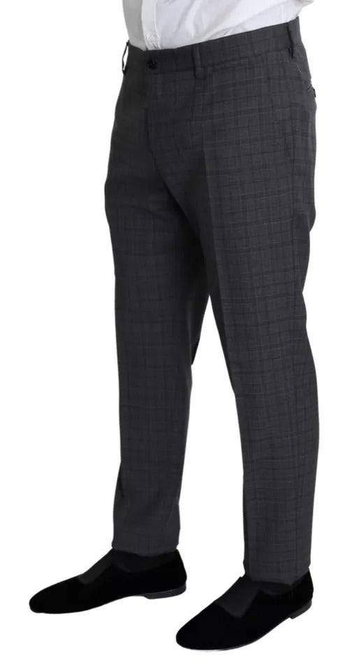 Dolce & Gabbana Gray Wool Men Formal 2 Piece MARTINI Suit