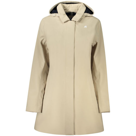 K-WAY Beige Polyester Women Coat