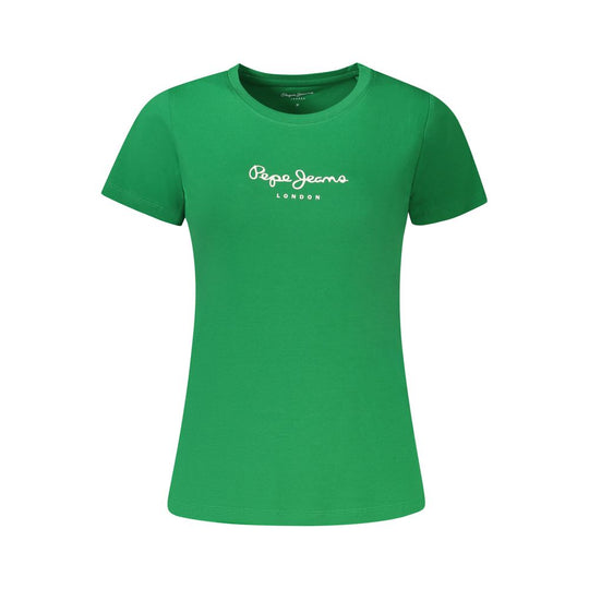 Pepe Jeans Green Cotton Tops & T-Shirt