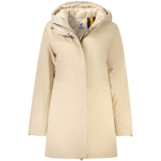 K-WAY Beige Polyester Women Coat