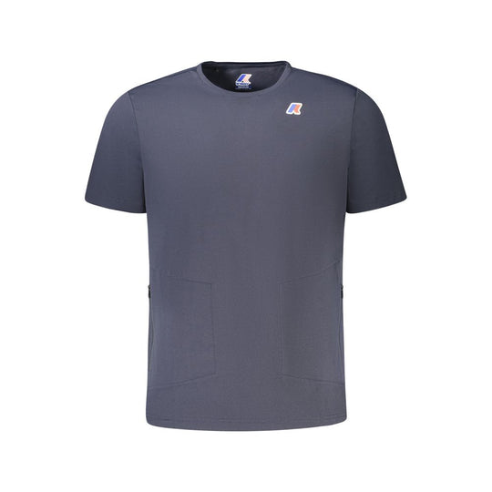 K-WAY Blue Polyester Men T-Shirt