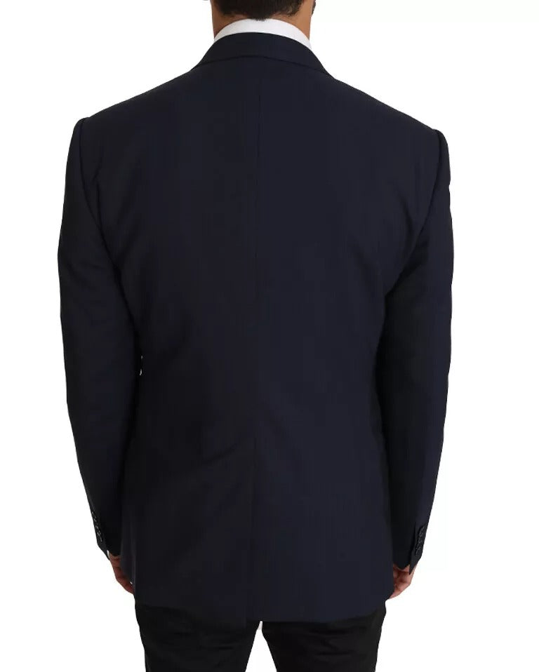 Dolce & Gabbana Blue Wool MARTINI Blazer Vest 2 Piece