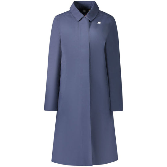 K-WAY Blue Polyester Women Coat