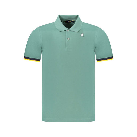 K-WAY Green Cotton Men Polo Shirt