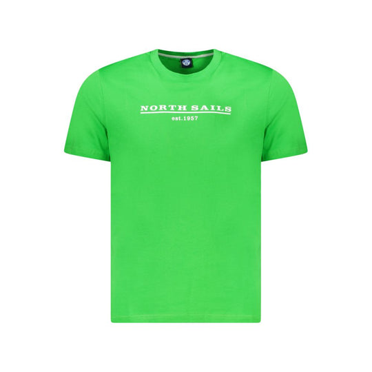 North Sails Green Cotton Men T-Shirt