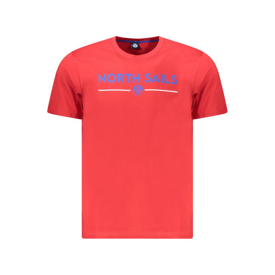 North Sails Red Cotton Men T-Shirt