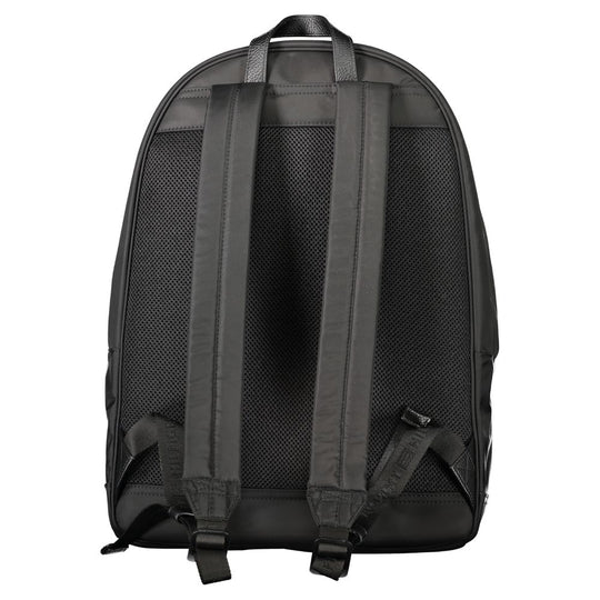 Tommy Hilfiger Black Polyester Men Backpack