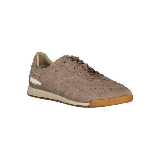 Hugo Boss Brown Leather Men Sneaker