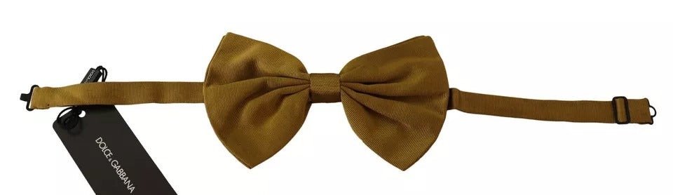 Dolce & Gabbana Yellow Mustard 100% Silk Butterfly Bow Tie Men - ACCEXO