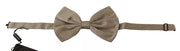 Dolce & Gabbana Silver Gray 100% Silk Adjustable Neck Bow Tie - ACCEXO