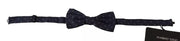 Dolce & Gabbana Blue Patterned Silk Adjustable Neck Bow Tie Men - ACCEXO