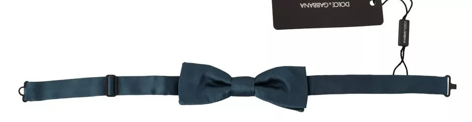 Dolce & Gabbana Blue 100% Silk Adjustable Neck Bow Tie Mens - ACCEXO