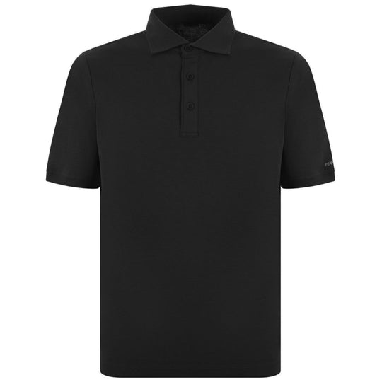 People Of Shibuya Black Cotton Polo Shirt