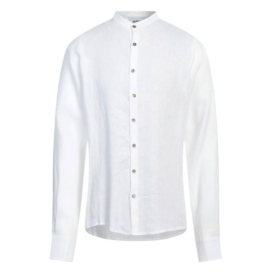 Alpha Studio White Linen Shirt