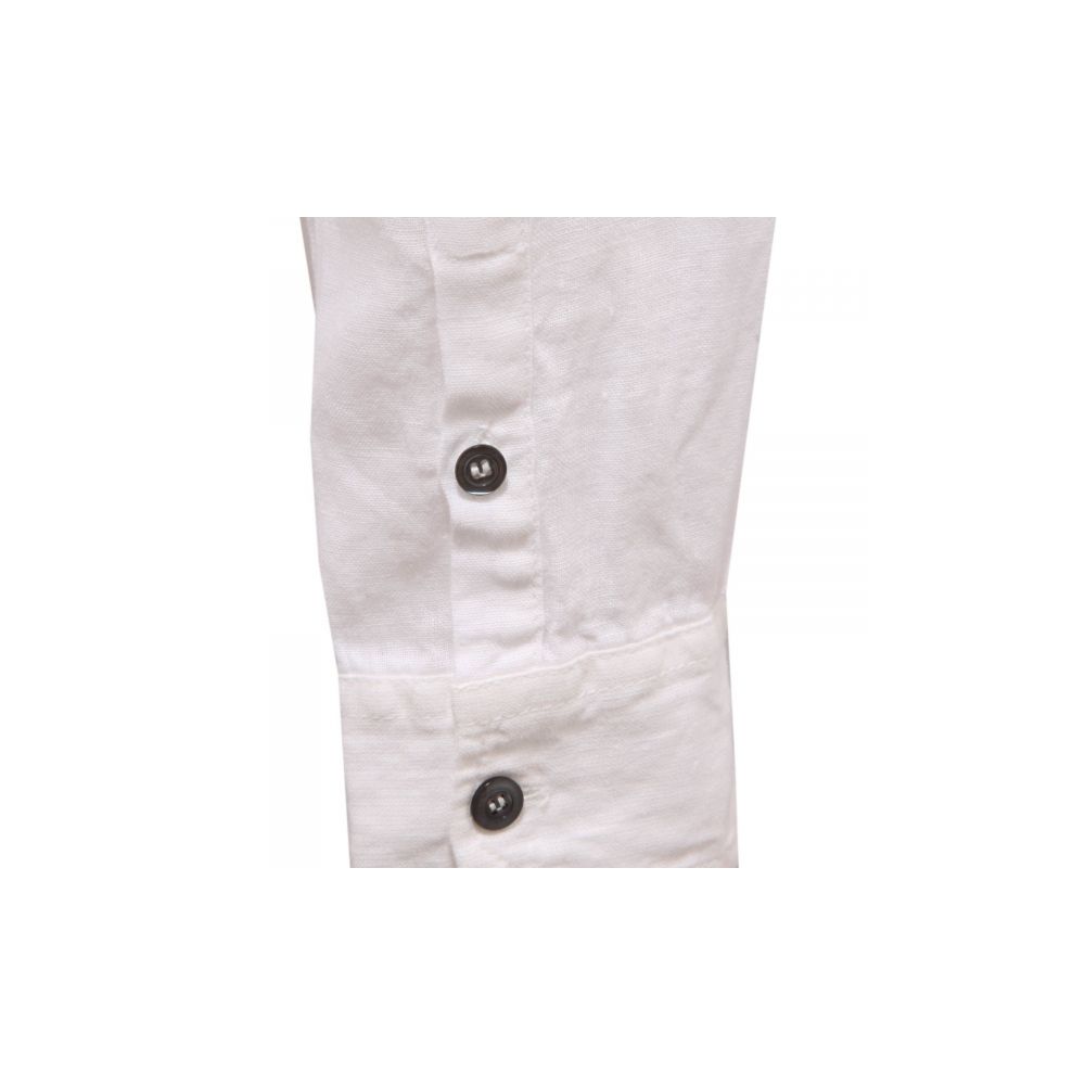 Alpha Studio White Linen Shirt