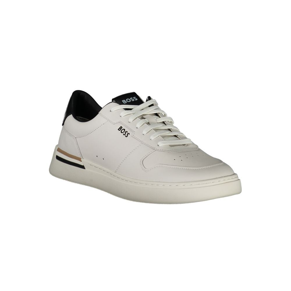 Hugo Boss White Leather Men Sneaker