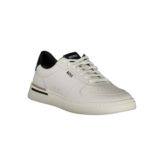 Hugo Boss White Leather Men Sneaker