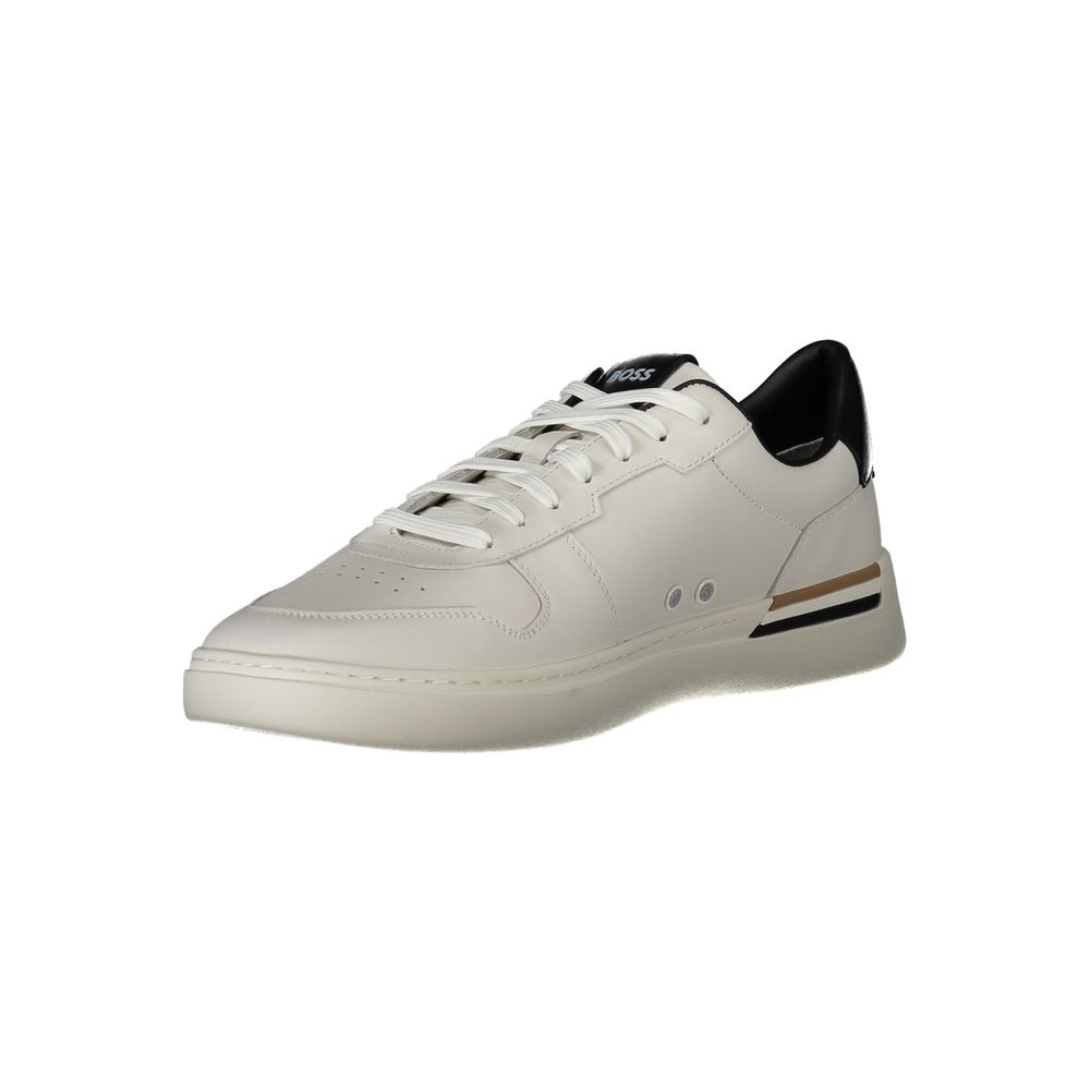 Hugo Boss White Leather Men Sneaker