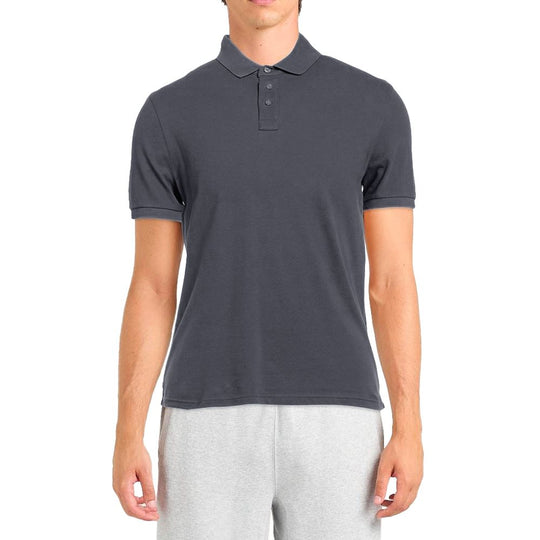 Alpha Studio Gray Cotton Polo Shirt