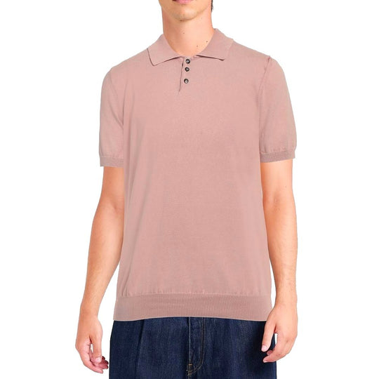 Alpha Studio Pink Cotton Polo Shirt