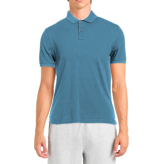 Alpha Studio Light Blue Cotton Polo Shirt