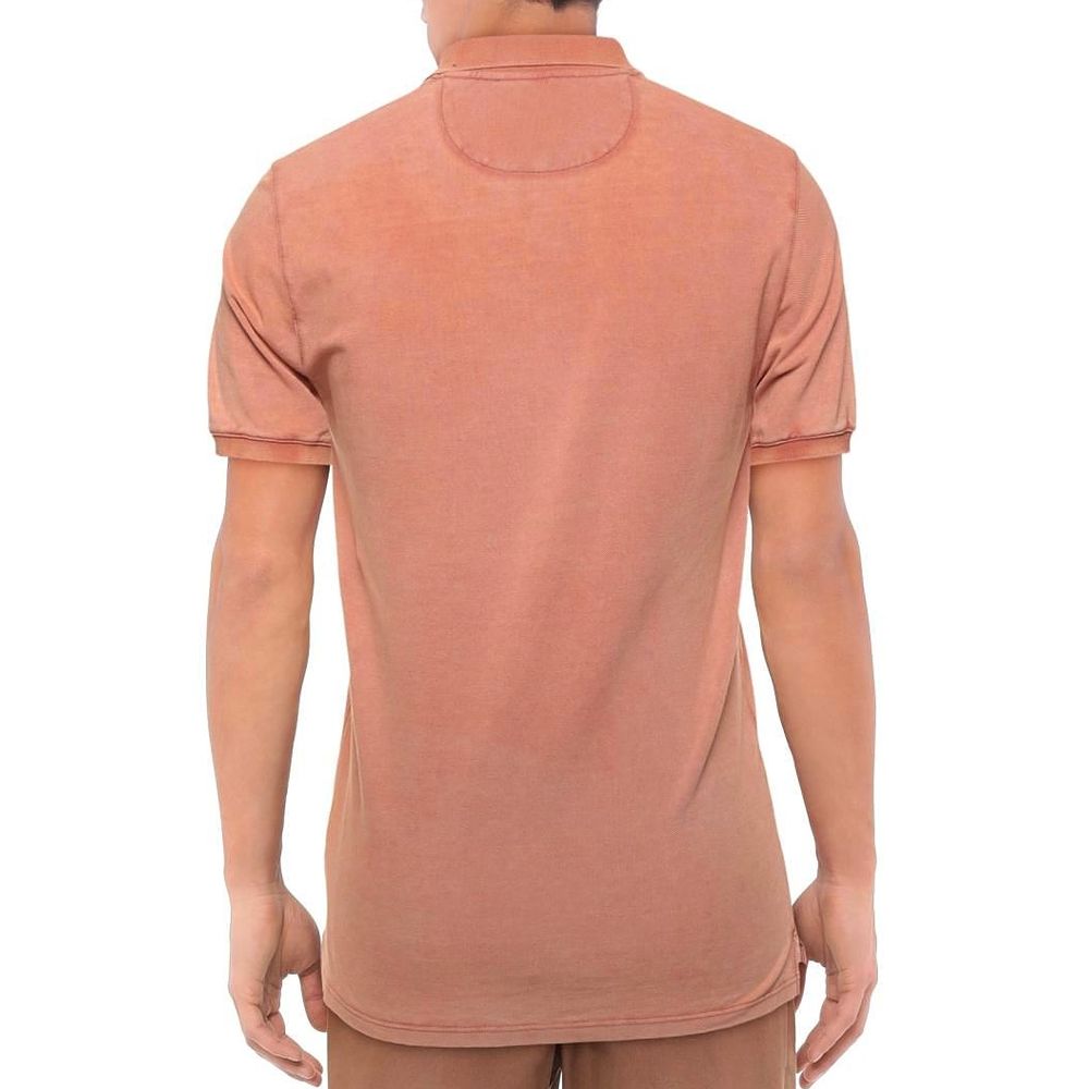 Alpha Studio Pink Cotton Polo Shirt