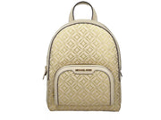 Michael Kors Jaycee Medium Zip Pocket Backpack Bag Cream Gold - ACCEXO