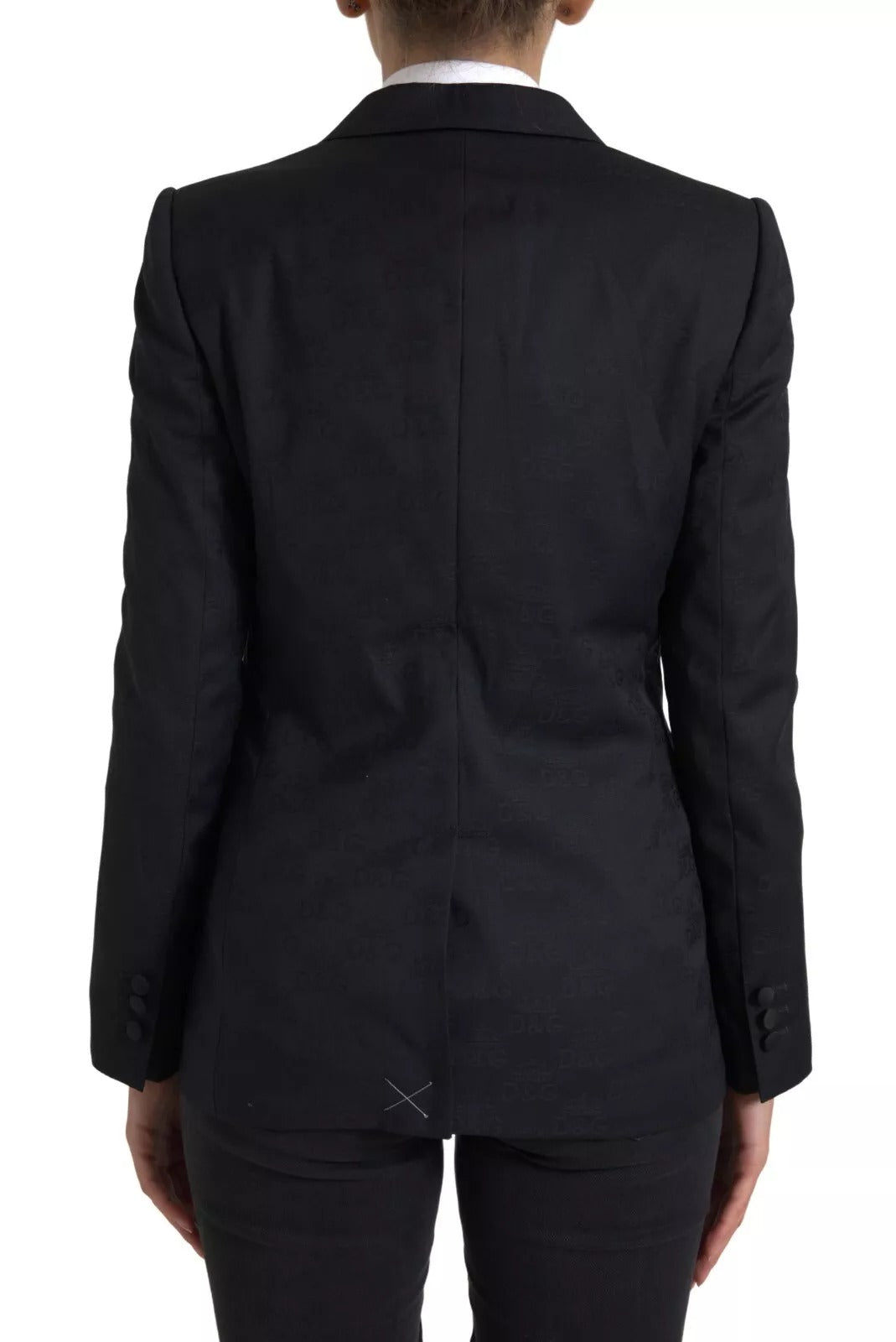 Dolce & Gabbana Black Long Sleeve Coat Blazer Jacket - ACCEXO