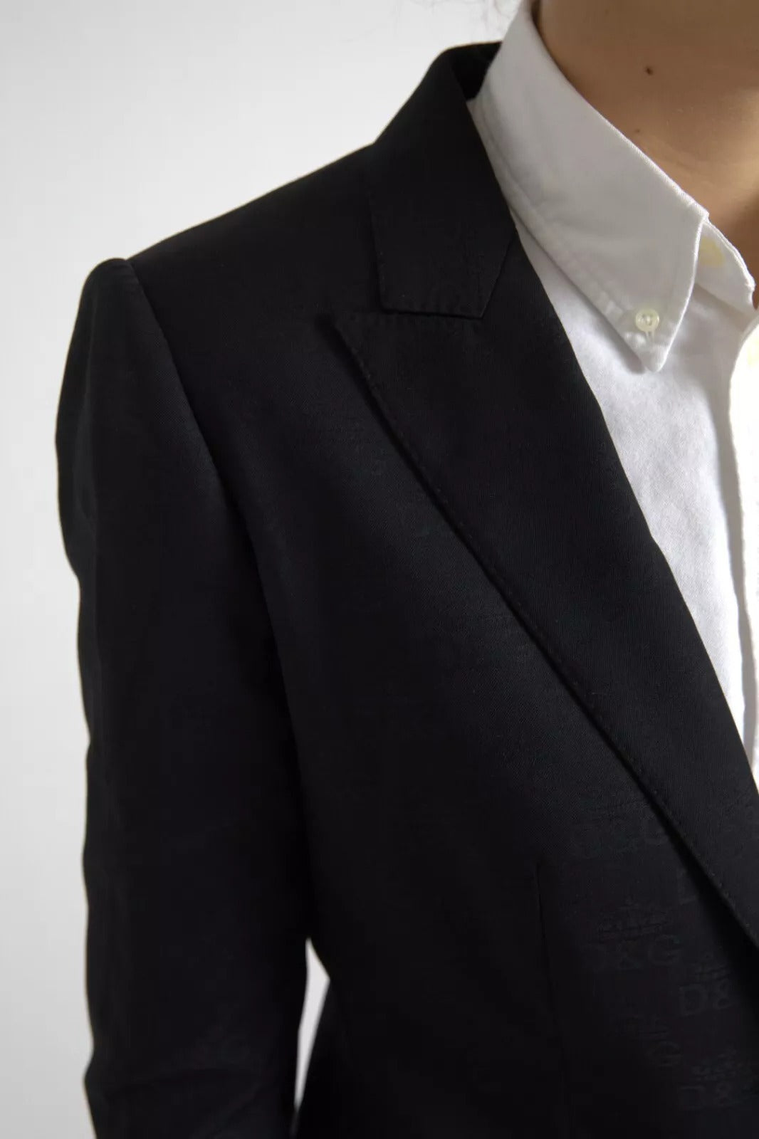 Dolce & Gabbana Black Long Sleeve Coat Blazer Jacket - ACCEXO