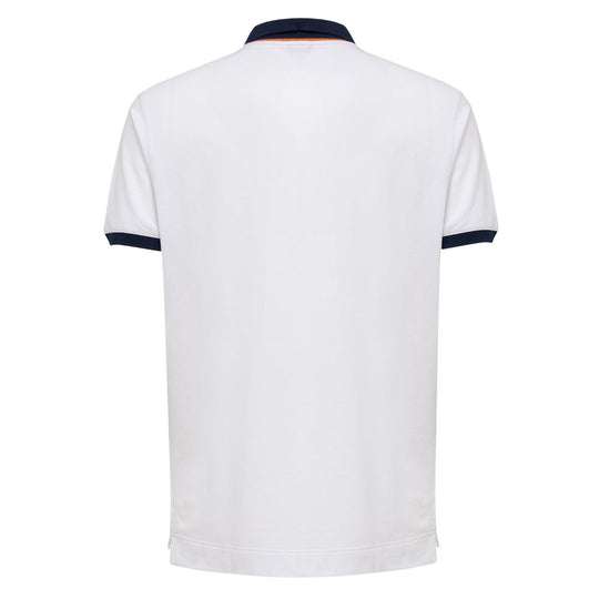 Fendi White Cotton Polo Shirt