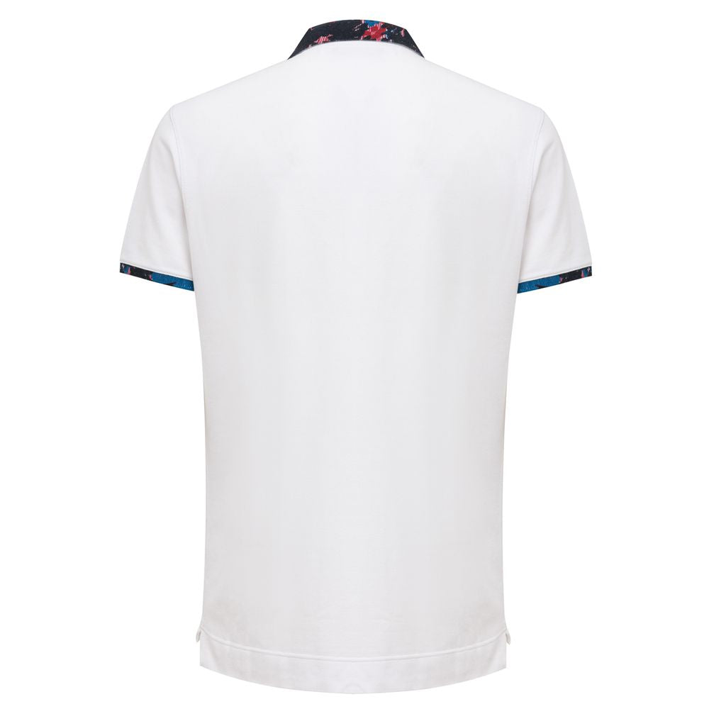 Fendi White Cotton Polo Shirt