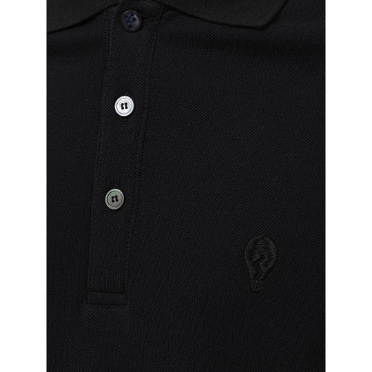 Fendi Black Cotton Polo Shirt