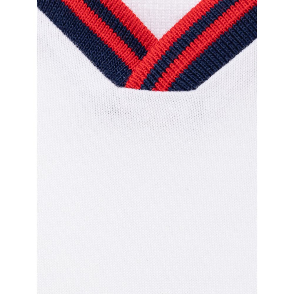 Fendi White Cotton Polo Shirt