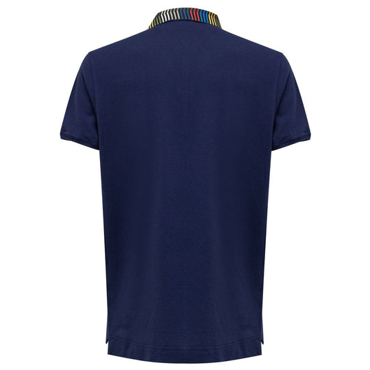 Fendi Blue 66 Cotton Polo Shirt