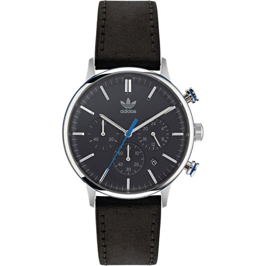 Adidas Black Leather Watch