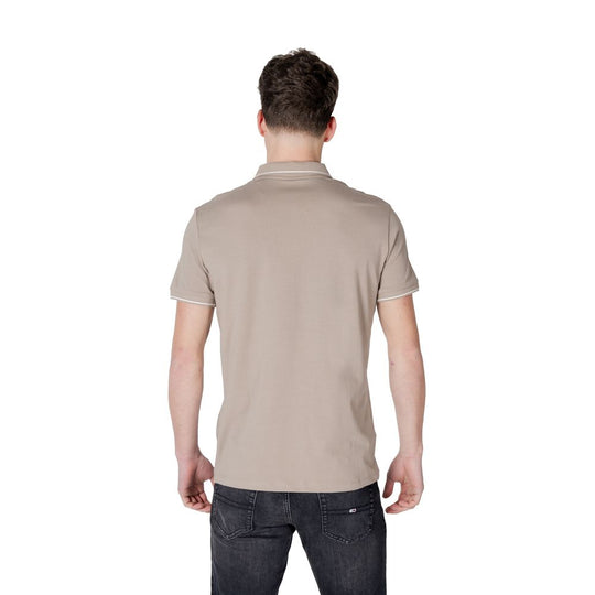 Armani Exchange Beige Cotton Polo Shirt