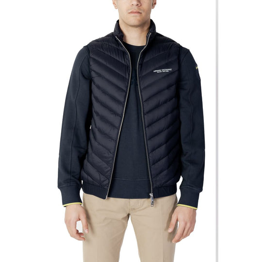 Armani Exchange Blue Polyester Jacket