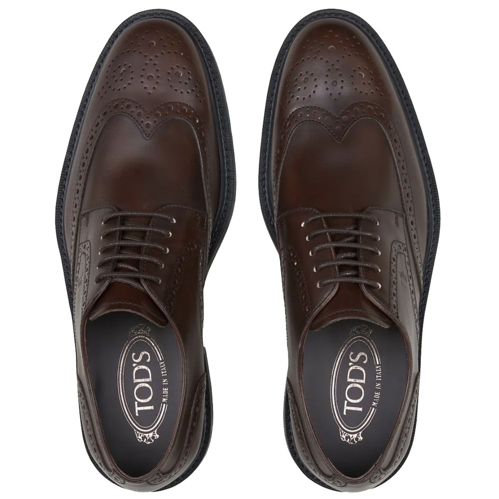 Tod's Brown Leather Di Calfskin Formal