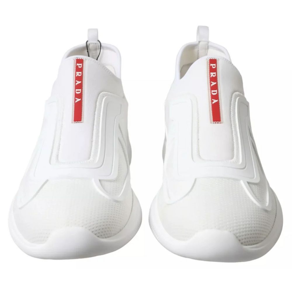 Prada White Nylon Sneaker