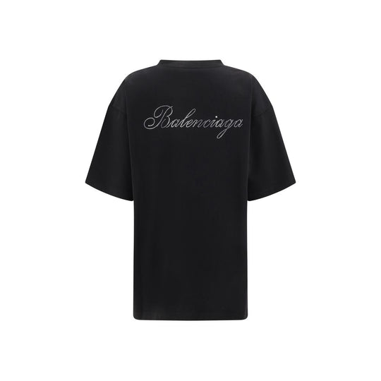 Balenciaga Logo rhinestones T-shirt