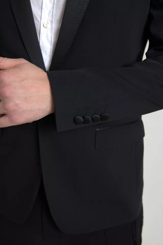 Dolce & Gabbana Black Wool Single Breasted MARTINI Blazer