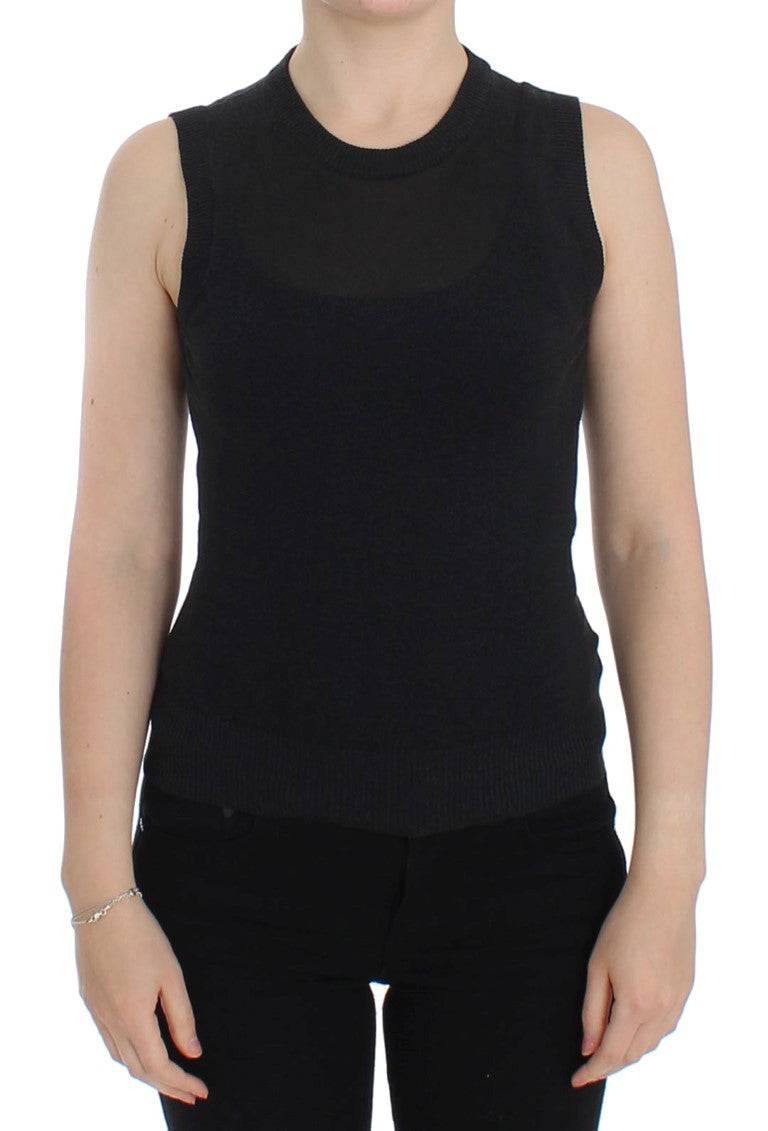 Dolce & Gabbana Elegant Black Sleeveless Pullover Vest - ACCEXO