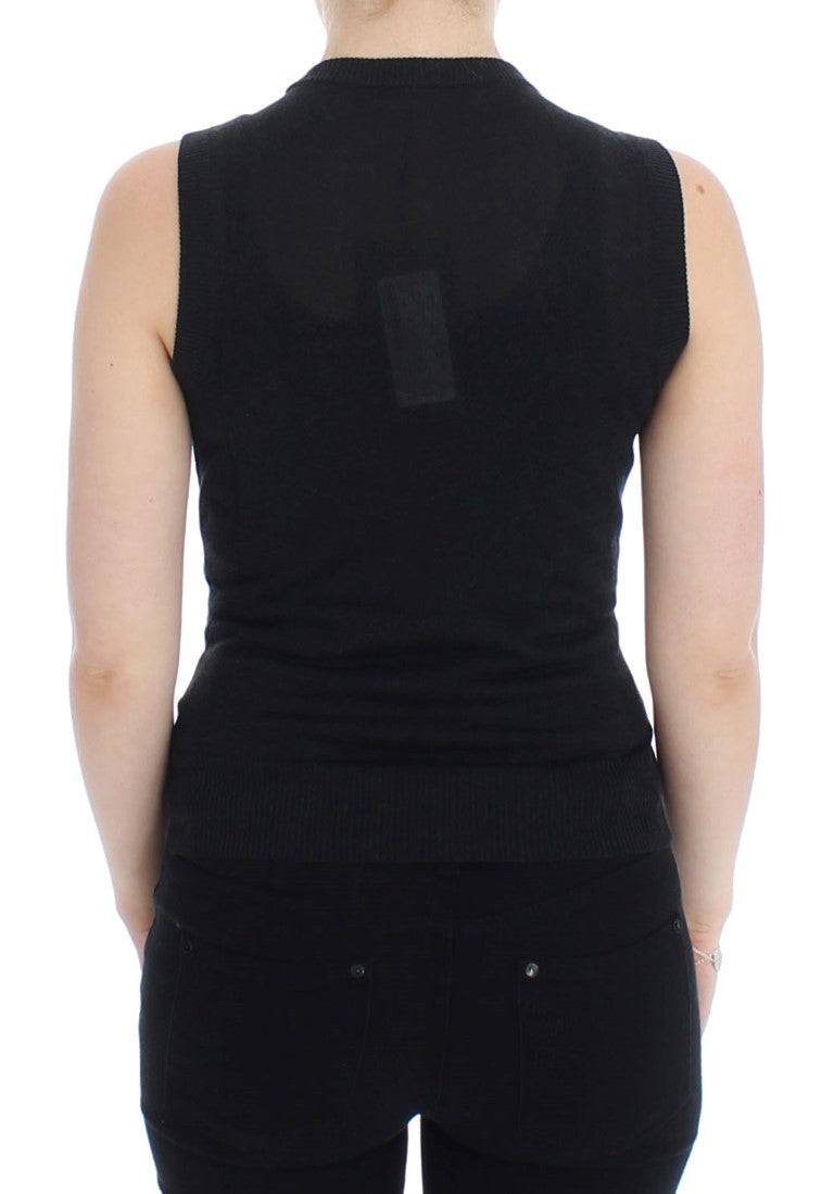 Dolce & Gabbana Elegant Black Sleeveless Pullover Vest - ACCEXO