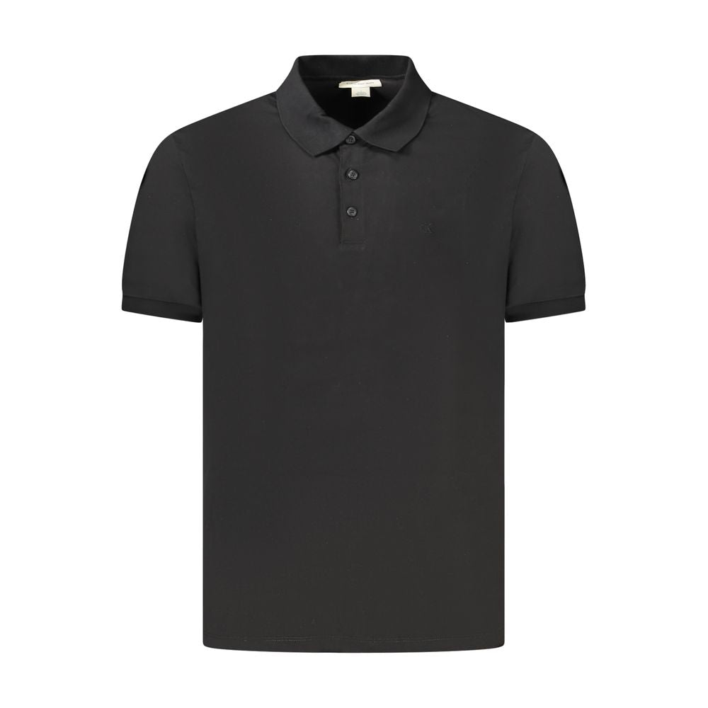 Calvin Klein Black Cotton Polo Shirt