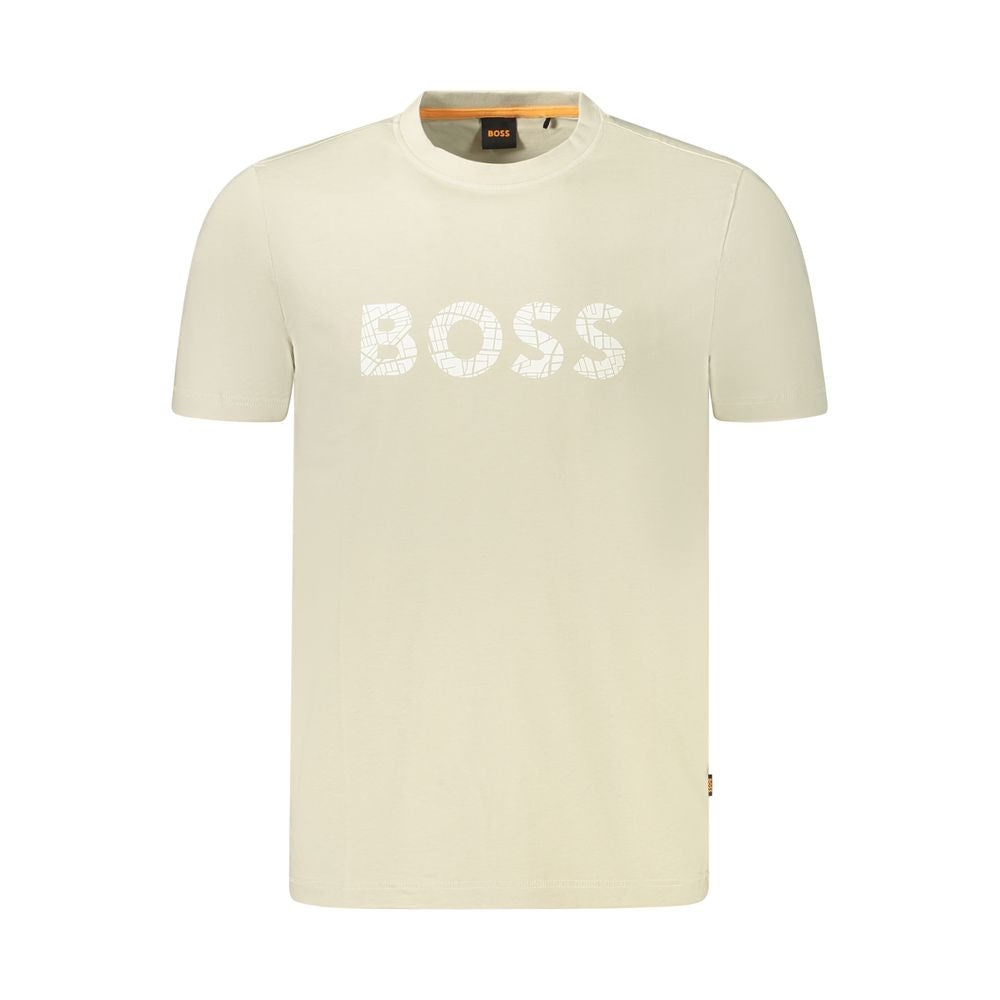 Hugo Boss Beige Cotton T-Shirt