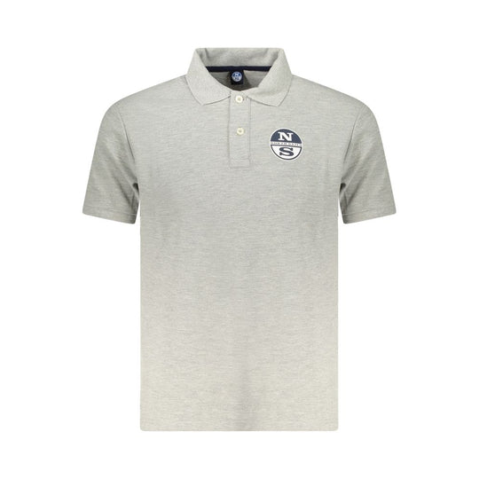 North Sails Gray Cotton Polo Shirt