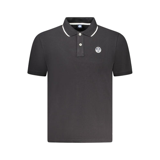 North Sails Black Cotton Polo Shirt