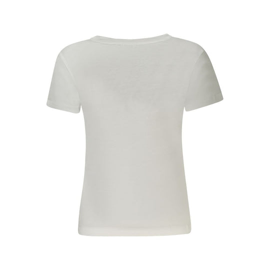 Guess Jeans White Lycra Tops & T-Shirt